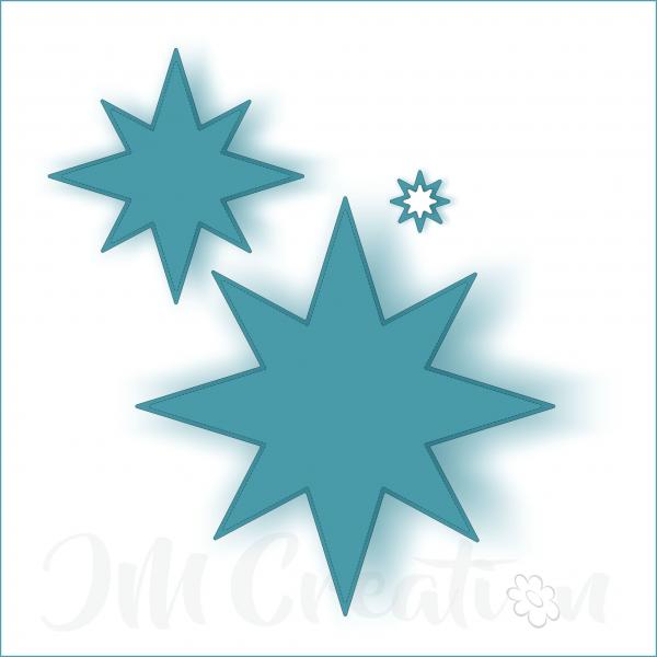 Stanzschablone - Stitched Sterne